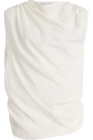 Anna Quan Faith Draped Cotton Top - - AU 6 - Moda Operandi