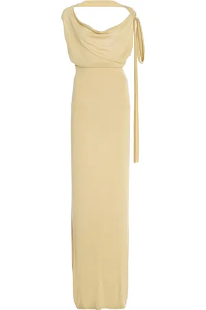 AYA MUSE Selene Silk-Blend Maxi Dress - - L - Moda Operandi