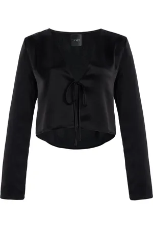Leset Barb Cropped Satin Top - - XS - Moda Operandi