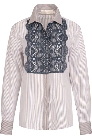 Silvia Tcherassi Naroa Embellished Cotton Shirt - - XS - Moda Operandi