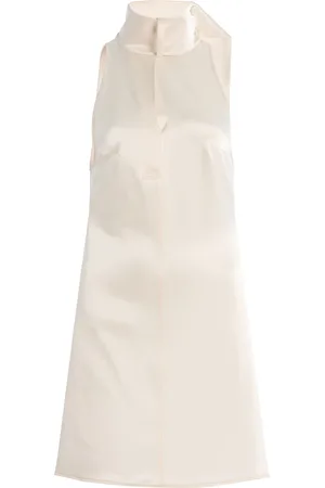 Courrèges Scarf-Neck Satin Mini Dress - - FR 34 - Moda Operandi