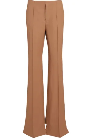 Chloé Broken-Heel Low-Rise Wool Pants - - FR 34 - Moda Operandi