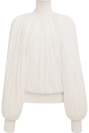 Alaïa Fringed Yarn Knit Merino Wool Top - - FR 36 - Moda Operandi