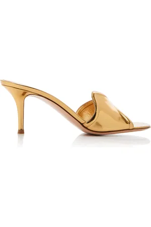 Gianvito Rossi Lucrezia Metallic Leather Mules - - IT 36 - Moda Operandi