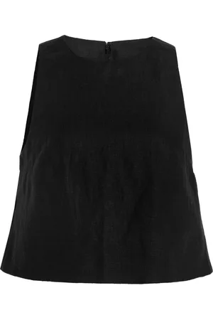POSSE Exclusive Poppy Linen Cropped Top - - XXS - Moda Operandi