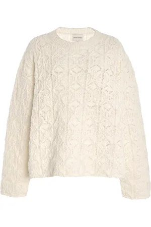 Loulou de Saison Nia Cotton-Silk Lace Sweater - - M - Moda Operandi