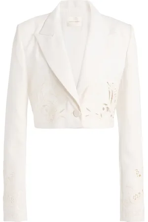 Zuhair Murad Eyelet Cropped Blazer - - FR 34 - Moda Operandi