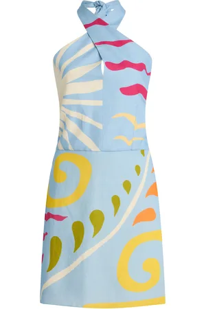 Cala De La Cruz Exclusive Veneta Twisted Linen Mini Dress - - S - Moda Operandi