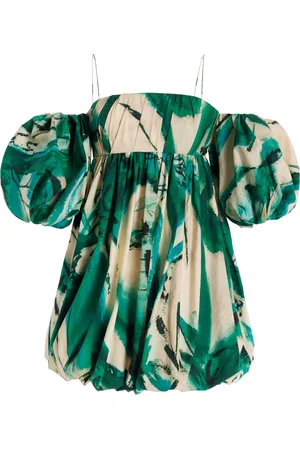 ULLA JOHNSON Hartigan Off-The-Shoulder Cotton Poplin Mini Dress - - US 6 - Moda Operandi