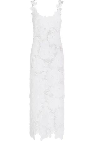 Oscar de la Renta Crocheted Cotton Midi Dress - - XS - Moda Operandi