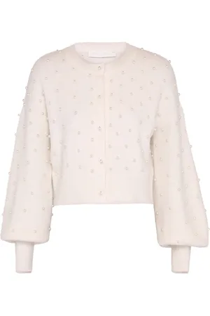 ZIMMERMANN Crush Embellished Knit Alpaca Cardigan - - 1 - Moda Operandi