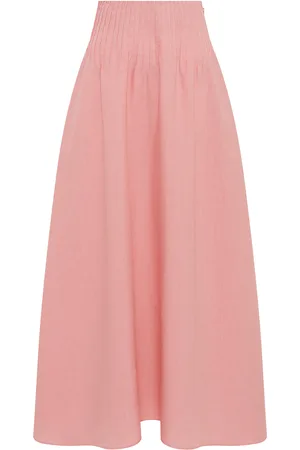 GABRIELA HEARST Penelope Linen Midi Skirt - - IT 36 - Moda Operandi