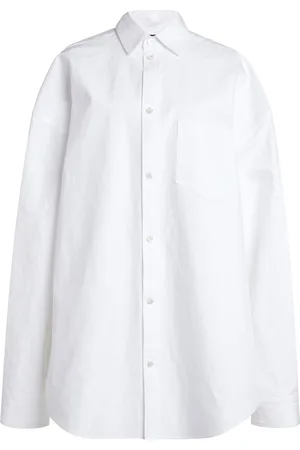 Balenciaga Oversized Cotton Poplin Shirt - - XXS - Moda Operandi