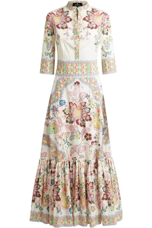 Etro Printed Stretch-Cotton Midi Dress - - IT 38 - Moda Operandi