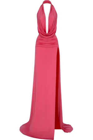 Ilkyaz Ozel Tanit Draped Satin Maxi Dress - - FR 34 - Moda Operandi