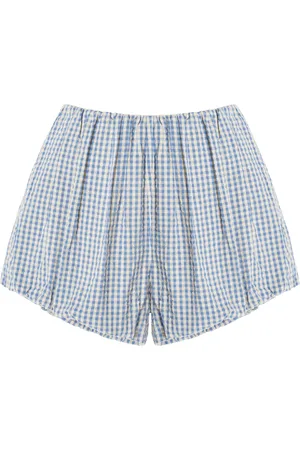 POSSE Aurelia Gingham Cotton Bloomer Shorts - - XS - Moda Operandi