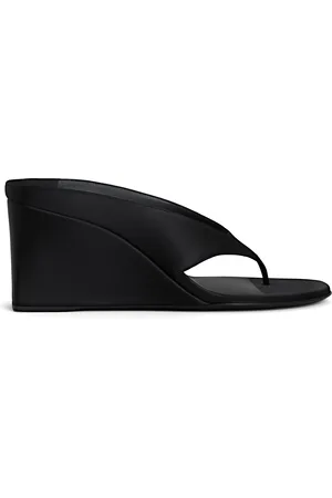 Alaïa Satin Wedge Thong Mules - - IT 38 - Moda Operandi