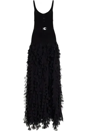 BRANDON MAXWELL The Devyn Petal Ribbon-Embroided Maxi - - S - Moda Operandi