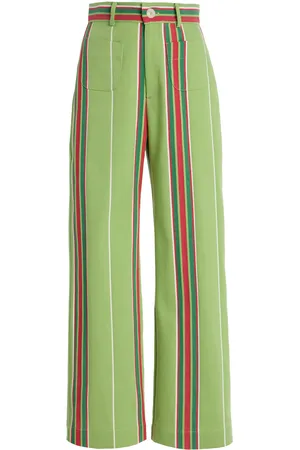 La Veste Exclusive Riviera Pippi Striped Cotton Pants - - L - Moda Operandi