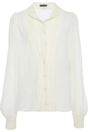 Tom Ford Plissé Georgette Blouse - - IT 36 - Moda Operandi