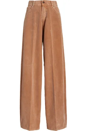 haikure Bethany Drop-Rise Velvet Wide-Leg Jeans - - 26 - Moda Operandi
