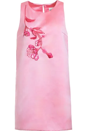 Des Phemmes Beaded Satin Mini Dress - - IT 38 - Moda Operandi