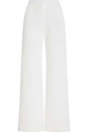 Leset Pointelle-Knit Cotton Boxer Pants - - XS - Moda Operandi