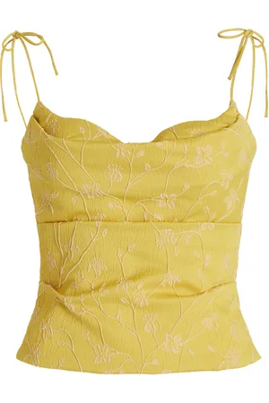 Rosie Assoulin Draped Brocade Camisole Tank Top - - US 4 - Moda Operandi