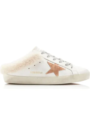 Golden Goose Super-Star Shearling-Lined Leather Slip-On Sneakers - - IT 41 - Moda Operandi
