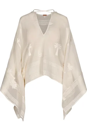 JOHANNA ORTIZ After Swimming Embroidered Cotton Poncho - - S - Moda Operandi