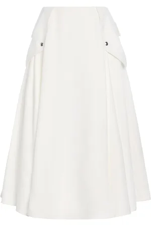 Bottega Veneta Pleated Twill Midi Skirt - - IT 36 - Moda Operandi