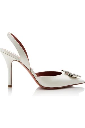 Amina Muaddi Begum Satin Slingback Pumps - - IT 36 - Moda Operandi