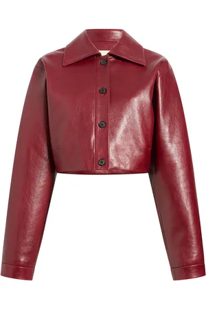 Khaite Sue Cropped Leather Jacket - - US 4 - Moda Operandi