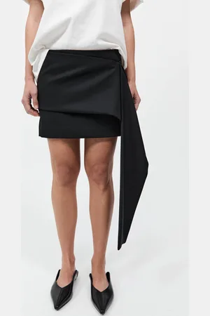 St Agni Belt-Detailed Wool-Blend Mini Skirt - - S - Moda Operandi