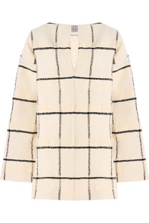 Totême Windowpane-Checked Cotton-Blend Tunic - - FR 34 - Moda Operandi