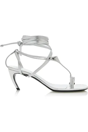 The Attico Nova Metallic Vegan-Leather Thong Sandals - - IT 36 - Moda Operandi