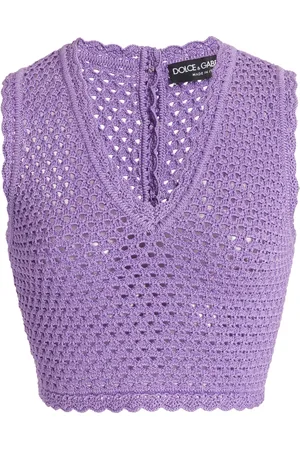 Dolce & Gabbana Crocheted Cotton Crop Top - - IT 38 - Moda Operandi