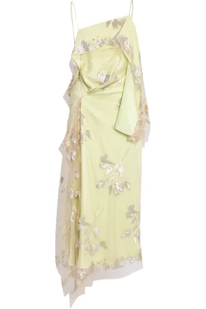 Erdem Draped Printed Midi Dress - - UK 10 - Moda Operandi