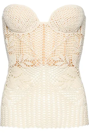 MAGDA BUTRYM Crocheted Corset Cotton Top - - FR 34 - Moda Operandi