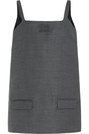Miu Miu Boxy Wool Mini Blazer Dress - - IT 36 - Moda Operandi