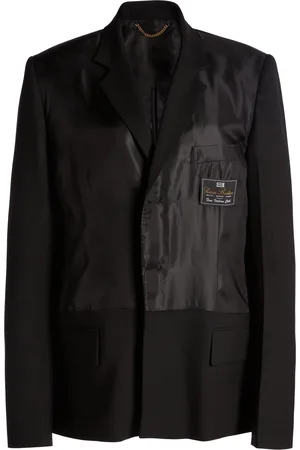 Victoria Beckham Satin-Paneled Suiting Blazer - - UK 8 - Moda Operandi