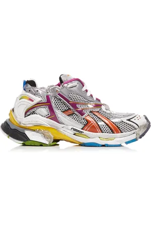 Balenciaga Runner Distressed Mesh and Rubber Sneakers - - IT 39 - Moda Operandi