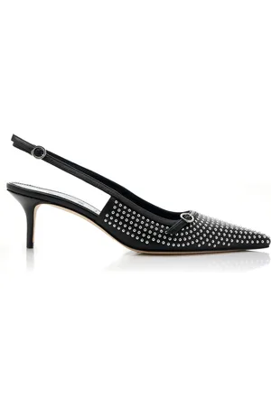 Aeyde Saba Studded Leather Slingback Pumps - - IT 35 - Moda Operandi