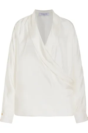 FRANCOISE Exclusive Mila Wrap-Front Silk Shirt - - FR 36 - Moda Operandi