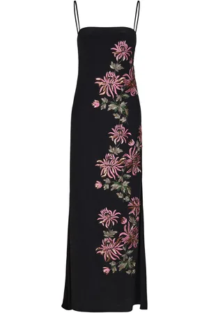 JOHANNA ORTIZ Fiesta Sevillana Embroidered Silk Maxi Dress - - US 6 - Moda Operandi