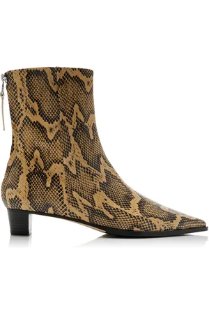Aeyde Harriet Snake-Effect Leather Ankle Boots - - IT 36 - Moda Operandi
