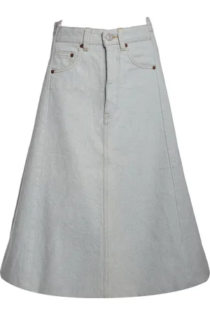 Victoria Beckham Denim Bubble Midi Skirt - - UK 6 - Moda Operandi