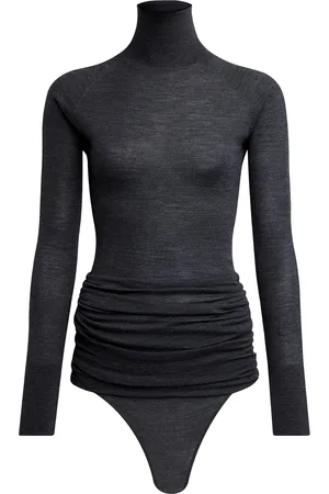 Alaïa Ruched Knit Merino Wool Bodysuit - - FR 34 - Moda Operandi