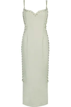 Paris Georgia Eyelet Stitched Detail Dress - - XL - Moda Operandi
