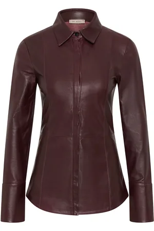 St Agni Paneled Leather Shirt - - S - Moda Operandi